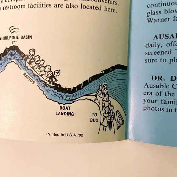 Vintage 1982 Ausable Chasm The Earth Remembers Brochure  Pamphlet - Picture 8 of 11